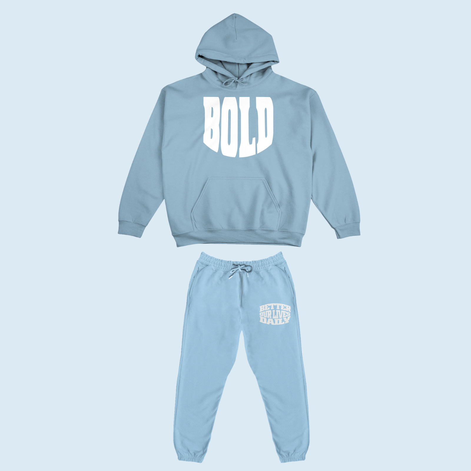 The Sky Blue Set — BOLD hoodie and joggers